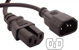AC EXTENSION 3 PRONG CUP MALE TO 3 HOLES FEMALE 6'