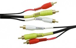 TRIPLE RCA TO RCA IN GOLD 12FT