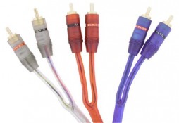 3' CLEAR BLUE 2 RCA TO 2 RCA CABLE