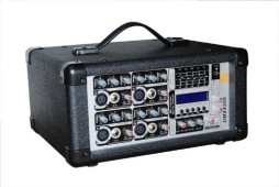 4 CHANNEL POWER MIXES W/USB+LCD DISPLAY