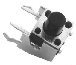 MICRO SWITCH WITH SUPPORT, 6X6MM, HEIGHT OF BUTTON 7MM, 2 LEGS