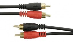 DUAL RCA TO RCA PLUGS GOLD 6FT