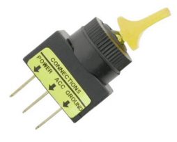 12W-20A SPDT LIGHTED SWITCH YELLOW