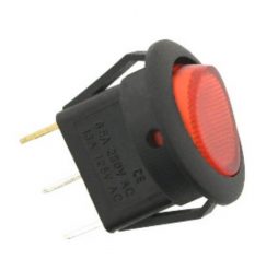 6A SQUARE ON-OFF SWITCH GREEN